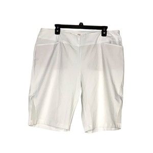 Tail White Label UPF 50+ Women's Essential Golf Shorts Plus Size 18, White